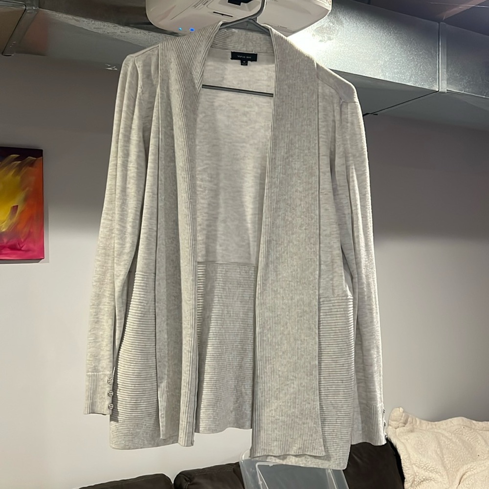 Verve Ami light grey cardigan, sz M